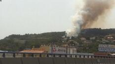 Los bomberos estabilizan el incendio declarado en Real de Gandía
