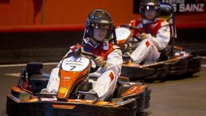 La plantilla del Madrid se divierte en los karts