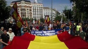 El previo a la Copa acabó con proclamas a la unidad de España en la marcha ultra