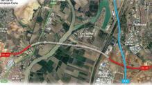 Corte de la SE-40 a la altura de Coria del Río