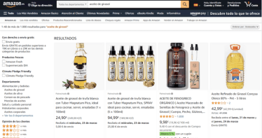 Continúa la «locura» del aceite de girasol, que acapara la mitad de las búsquedas en Amazon